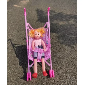 Baby Doll Stroller Pretend Play Toy Kids Baby Soft Doll Stroller Role Play Set Baby Doll Stroller for Girls Boys Gifts