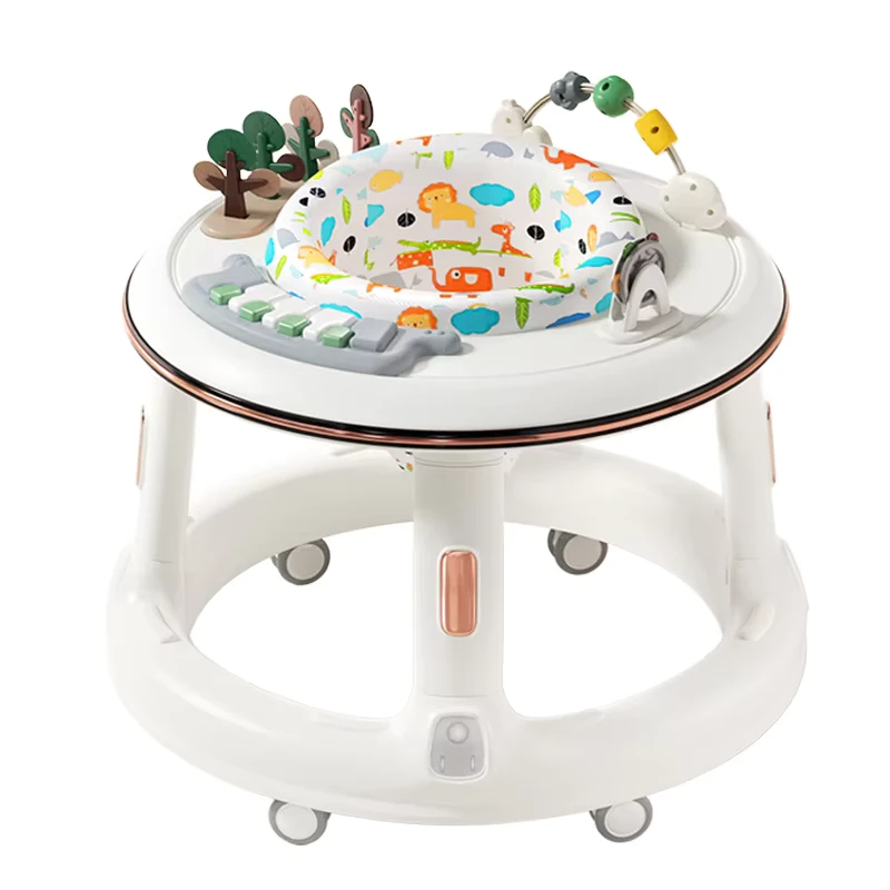 Baby Foldable Adjustable 3 in 1 Walker with Wheels and Seat for 6 Months 3 Years