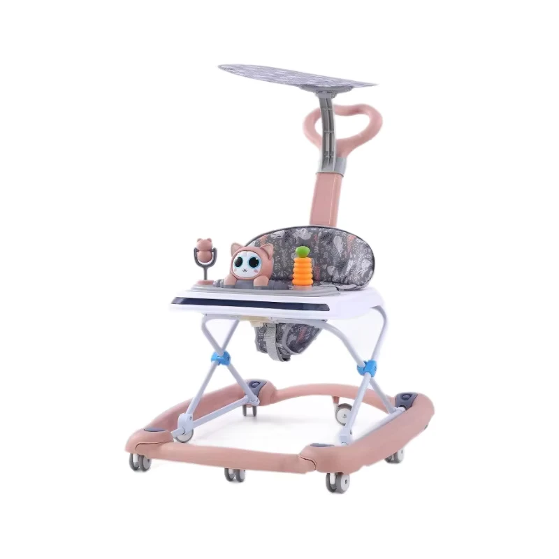 Baby Folding Walker Anti rollover Baby Walker 6 18 Months No Type 0 Leg Learning Walking with Music Walker Baby Walking
