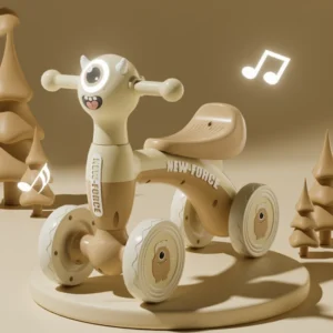 Baby Four Wheel Balance Car Mini Kids Toys Car with Light and Music 1 3 Years Old