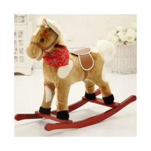 Baby Kids Toys Plush Rocking Horse Deer Animals Ride on Rocker