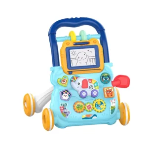 Baby Multi function Baby Elephant Music Walker Toy Children’s Stroller Walking Toys with Drawing Board