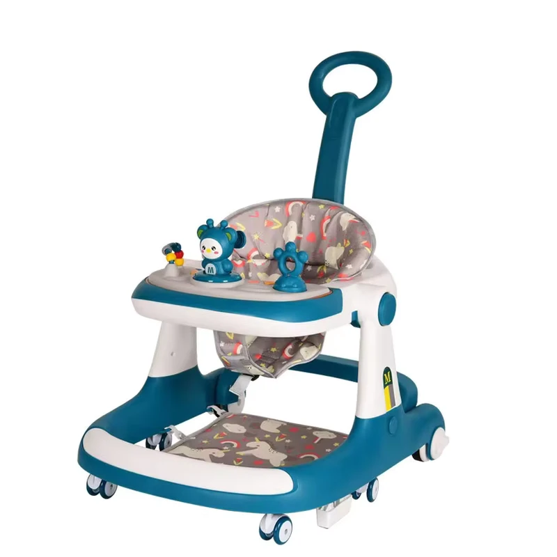 Baby Multifunction Walking Toys Factory Walker With Wheels Foldable and Adjustable Steel Frame Learning Walker Kids