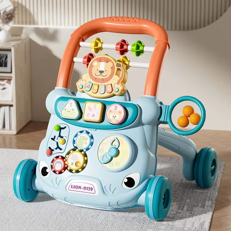 Baby Plastics Multi function Pushing Walker Children's Walking Aid Hand push Anti rollover Walker Toys