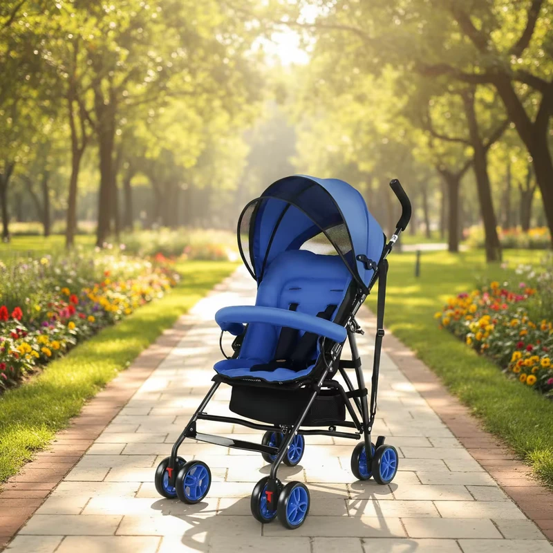 Baby Prams Lightweight Foldable Baby Umbrella Stroller Shock Absorber Brake Safety for Travel Baby Walking Artifact
