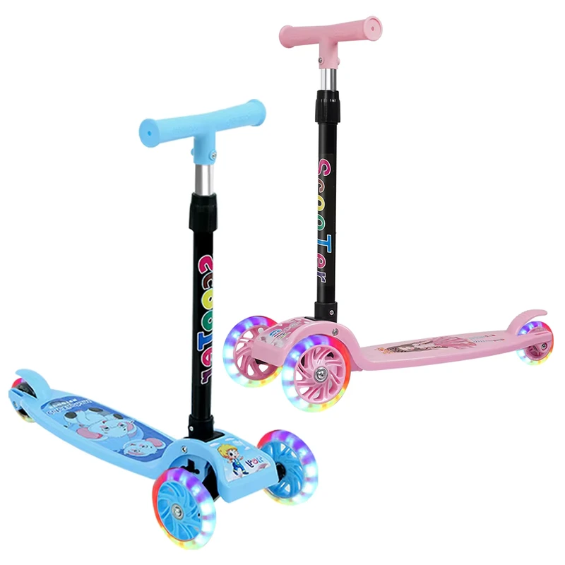 Baby Product Toys Children's Scooter Kids Balance Training Light up 3 Wheels Foldable Kick Scooters for Kids Toddlers