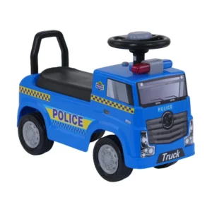 Baby Push Toy Fire Truck Plastic Foot-to-Floor Ride Car with Horn Under Seat Storage for Toddlers 1-3 Years
