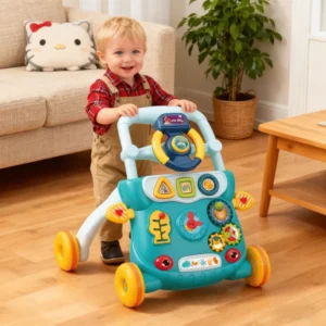 Baby Push Walker Montessori Early Learning Walking Toy Portable Toddler Walker for Boys and Girls