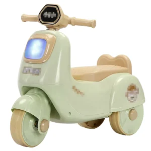 Baby Ride on Balance Tricycle Toy Car for Kids 2 4 Years Plastic with Music & Light