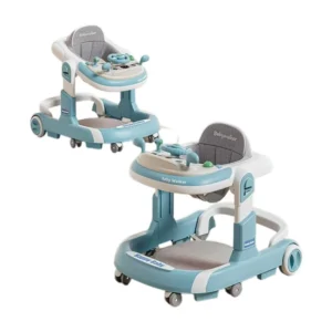 Baby Rocking Chair with Foldable Baby Walking Assist Bike and Push Handle