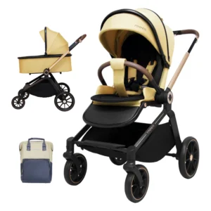 Baby Stroller 2 in 1 with Bassinet and Seat, Include Large Storage Basket Lightweight Compact One-Hand Fold Space-Saving Storage