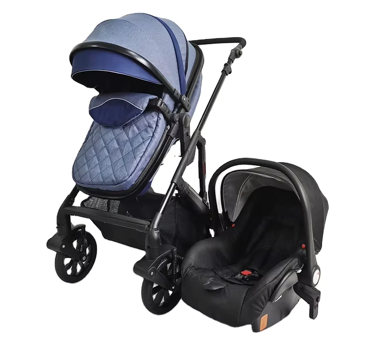 Baby Stroller 3 in 1 Carrycot Carseat EN1888-2 Certified Battery Operated Stainless Steel Frame TPR Wheels 20KG Load Capacity