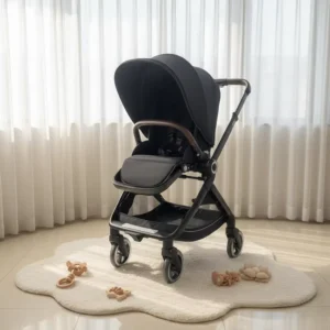 Baby Stroller 3 in 1 Travel System with Car Seat and Bassinet 4 Wheel Foldable Portable for 0-3 Years Old