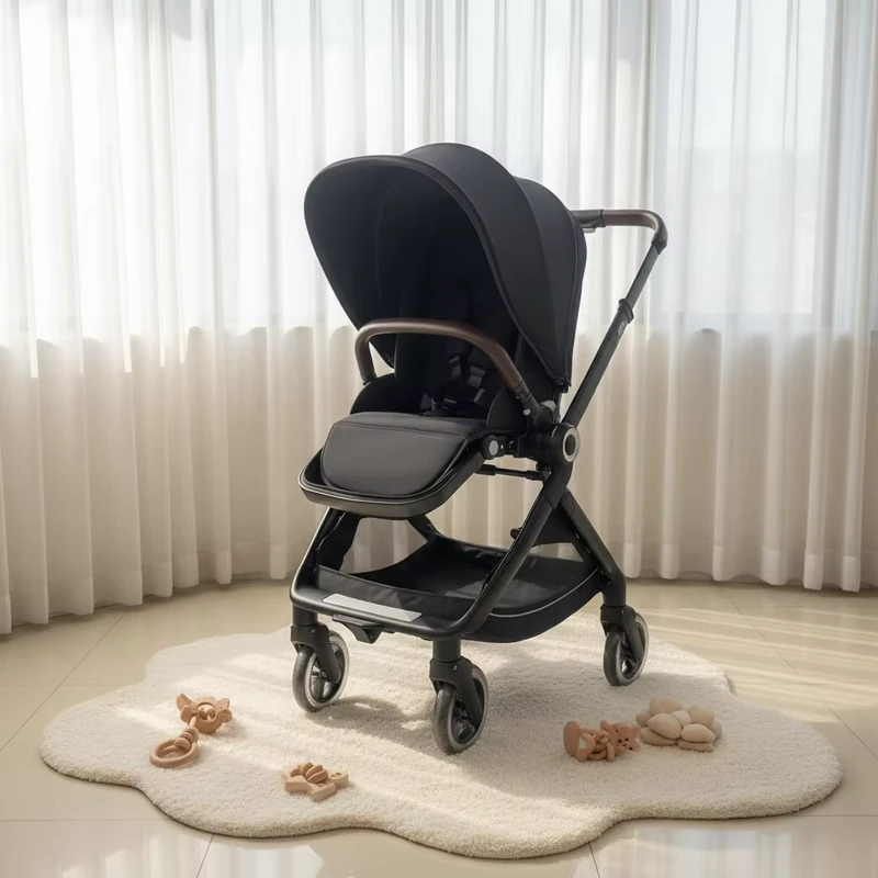 Baby Stroller 3 in 1 Travel System with Car Seat and Bassinet 4 Wheel Foldable Portable for 0-3 Years Old