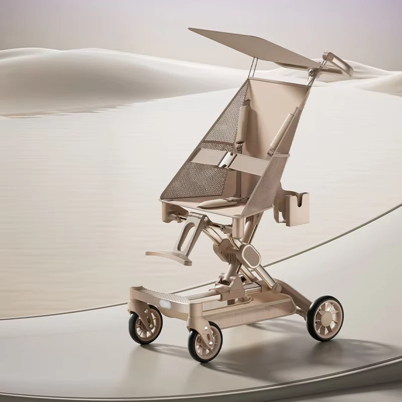 Baby Stroller Lightweight Easy to Fold 4 Wheel Multi functional Made of Aluminum Alloy Ages 0 4 Years for Indoor Outdoor Use