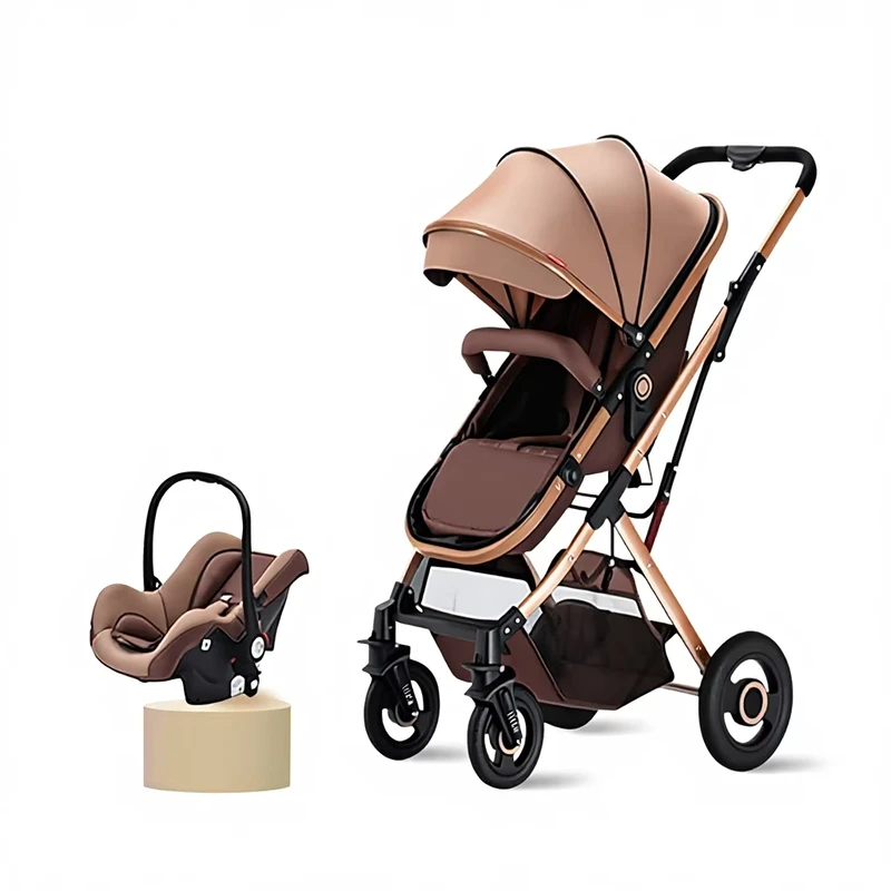 Baby Stroller Metal Multi function Sitting Lying Lightweight Folding Two way High Landscape Newborn Children's Stroller