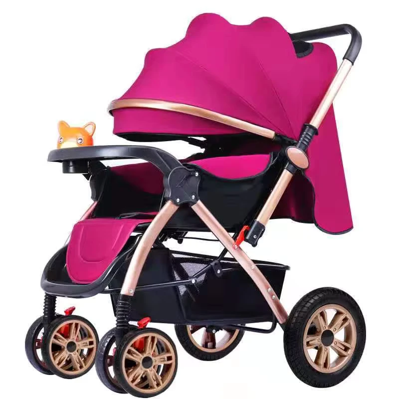 Baby Summer Stroller Lightweight Infant Stroller with Compact Fold Multi-Position Recline Canopy with Pop Out Sun Visor