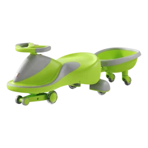 Baby Swing Car Toddlers 360° Spin Lights & Music Outdoor Wiggly Ride-On with Back Seat Boys Girls Gift