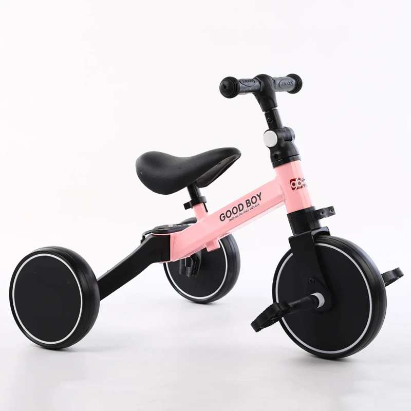 Baby Toddler Trike Kid Child Tricycle Ride on Toy 3 Wheel 4 in 1 Baby Tricycle Parental Control Car