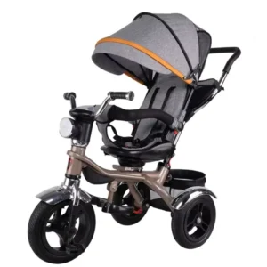 Baby Tricycle 4 in 1 Children Trike Bike for Kids 360 Rotation Baby 4 in 1 Stroller Tricycle With LED Light