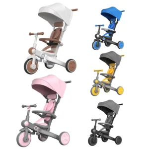 Baby Tricycle 7 in 1 Folding Baby Toy Rickshaw Tricycle With Pedals Push Handle Foldable Tricycle Baby 7 in 1 3 Wheel