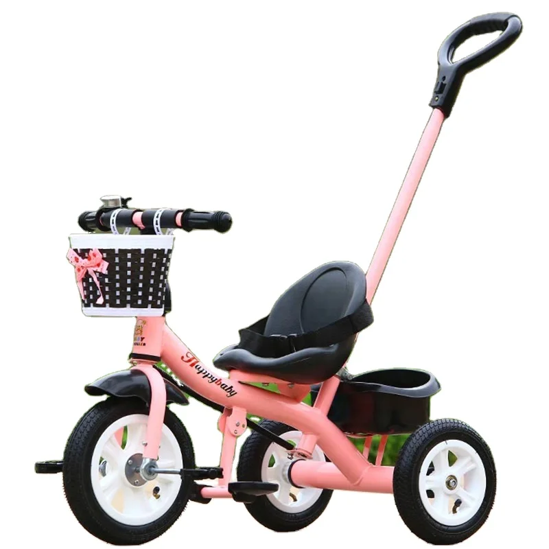 Baby Tricycle Steel 3-Wheel Plastic & Metal for Age 2-6 Includes Wheelbarrow Car Portable
