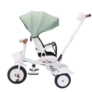 Baby Tricycle Trike with Safety Guardrail and Portable Design Plastic Construction Model KD16 for Children