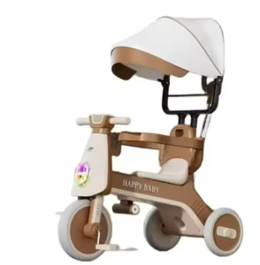 Baby Tricycle With Push Handle 3 In 1 Foldable Stroller Trike With Canopy Factory Manufacturer