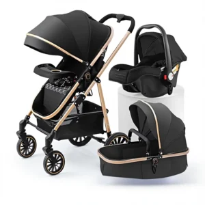 Baby Two Way Reversible Lightweight Stroller with One Click Folding High View Can Sit Lie for Newborn and Children