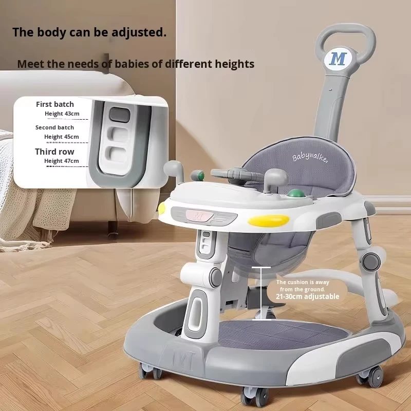 Baby Walker 5 Anti O Leg Anti Rollover 3 in 1 Multifunctional Plastic Foldable Stroller