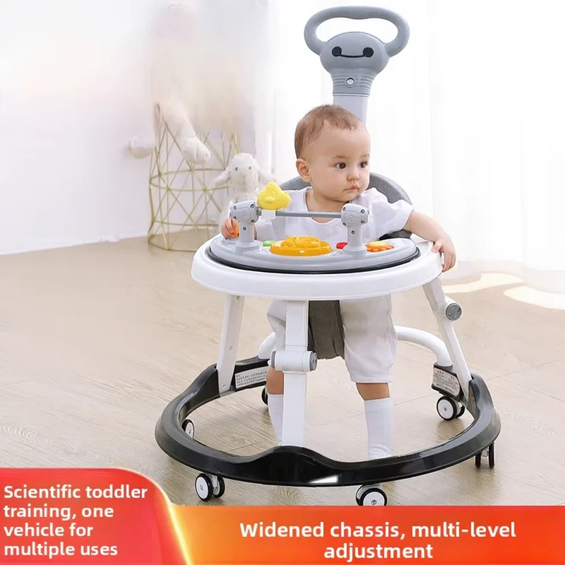 Baby Walker Anti-O-Leg Multi-Function Anti-Fall Anti-Rollover Girl Boy Walking Stroller U-Shaped Plastic 10KG Load Capacity