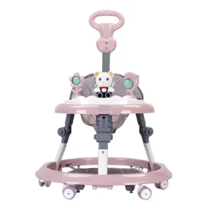 Baby Walker Learning Tool 6 18 Months Sit on Multi functional Anti rollover Large Chassis Foldable Plastic Frame