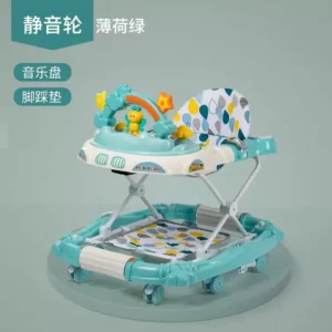 Baby Walker Push Walker Rocking Chair Music Lights Foldable Plastic Frame 10KG Load Capacity 0 3 Years