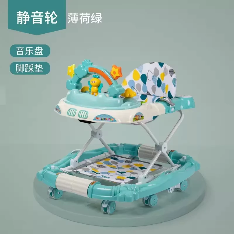 Baby Walker Push Walker Rocking Chair Music Lights Foldable Plastic Frame 10KG Load Capacity 0 3 Years