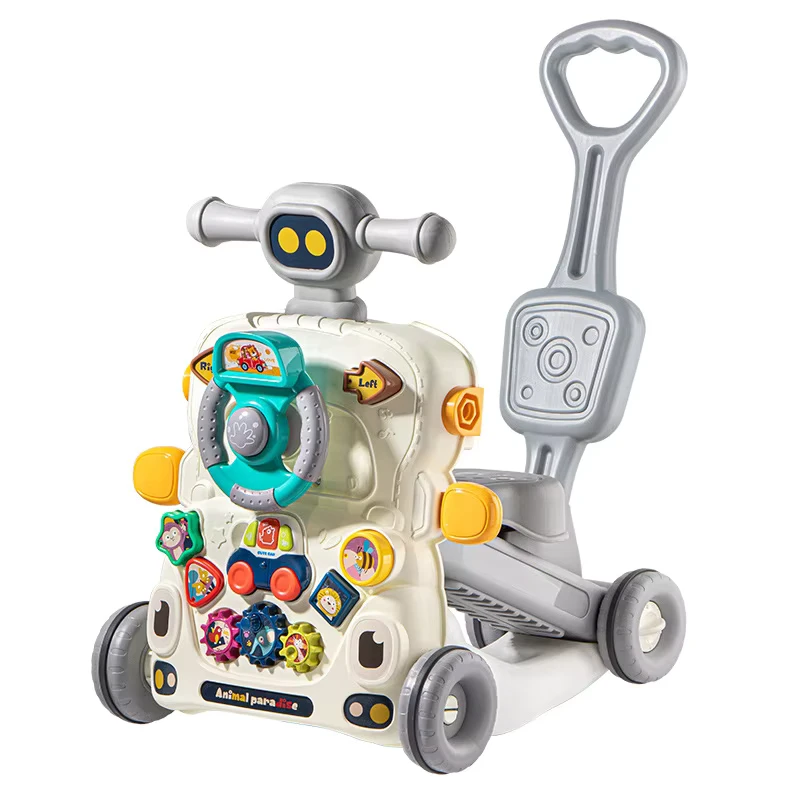 Baby Walker Sit to Stand Learning Modern Baby Walker Kids with Music Keyboard Wheels and Seat
