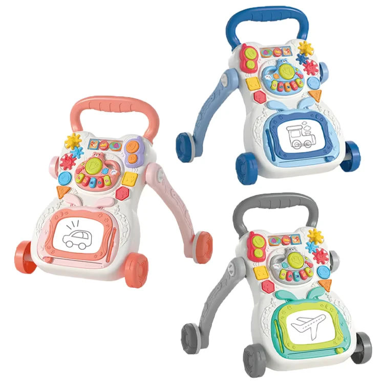Baby Walker Toys for Children Music Glide Baby Anti scroll Multifunctional Hand Push Walker