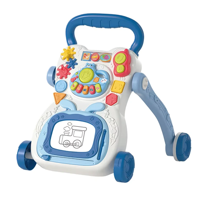Baby Walker With Writing Board Multi function Drawing Board Musical Piano Walking Car Baby Push Walker With Water Tank