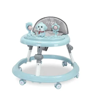 Baby Walker for 6-18 Months Old Plastic Frame Foldable Foot Protection Music Multifunctional Stable & Anti-Tip Design