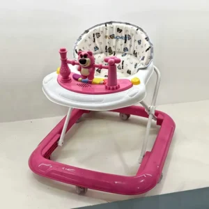 Baby Walker for Kids LED Light Music Rotating Gears and Easy Grip Push Bar Sit to Stand Learning Walker