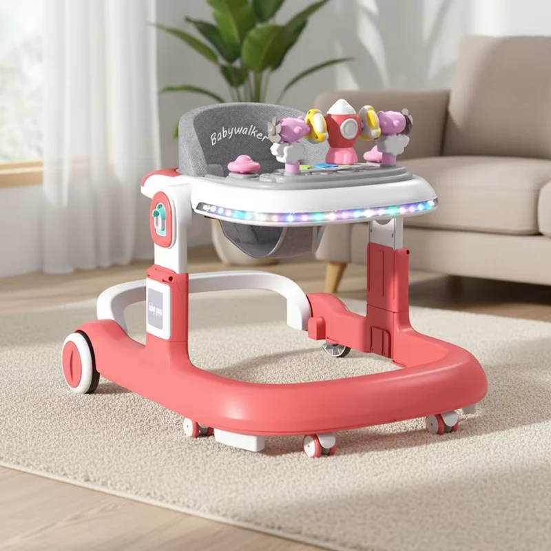 Baby Walker for Unisex Anti Tip Design Suitable for 6-18 Months Old Convertible for Sitting Pushing Portable Kids Stroller