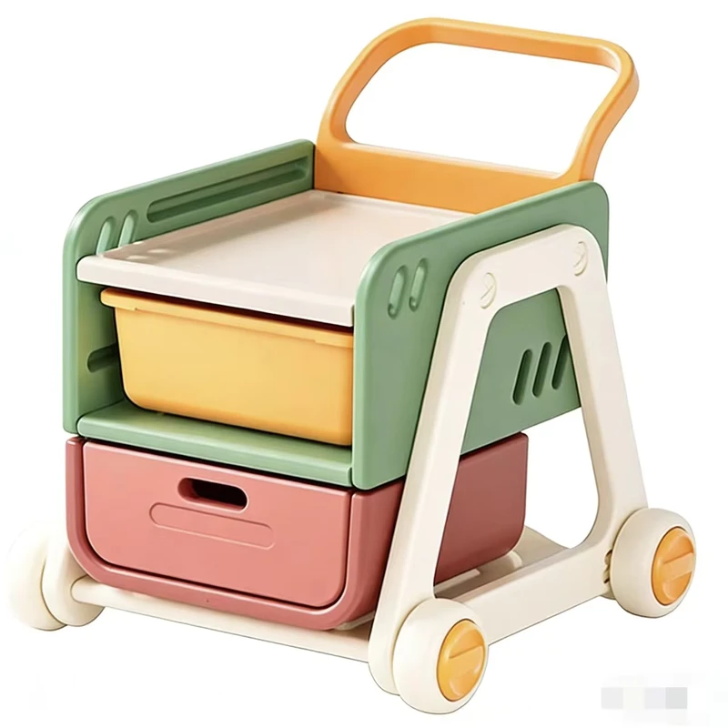 Baby Walker with Pretend Kitchen Montessori Sensory Activity Center Push Walker Toy for 6 Months-3 Years 15kg Load Capacity