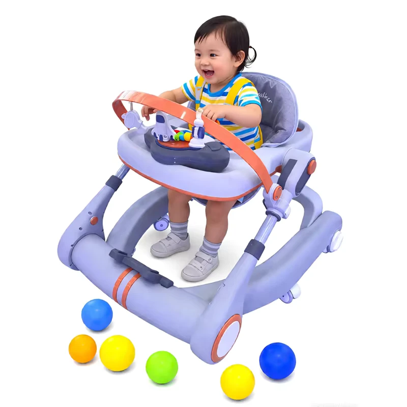 Baby Walker with Three Level Adjustable Frame Plastic Frame Light Feature 20KG Load Capacity for 0 6 Months
