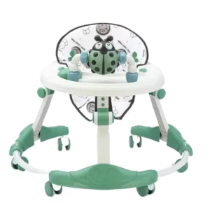 Baby Walker with Wheels and Seat Learning to Walk Baby Walkers 6-18 Months Heights Adjustable Folding Walker with Tray