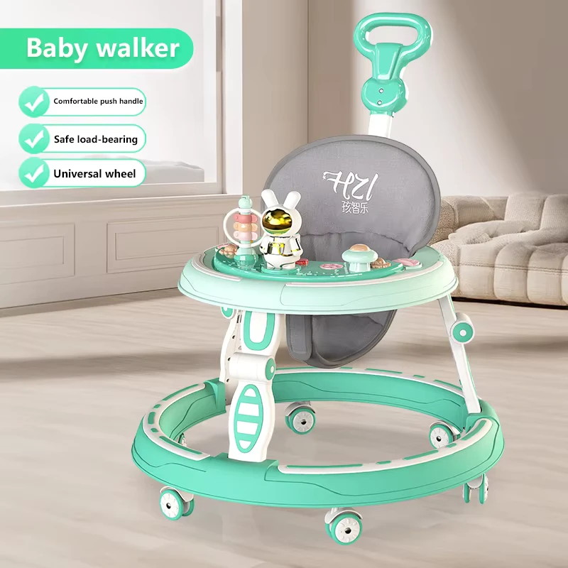 Baby Zhile Foldable Plastic Walkers Anti O Leg & Anti Rollover 6 18 Months Educational Light Toy Walk Car for Infant