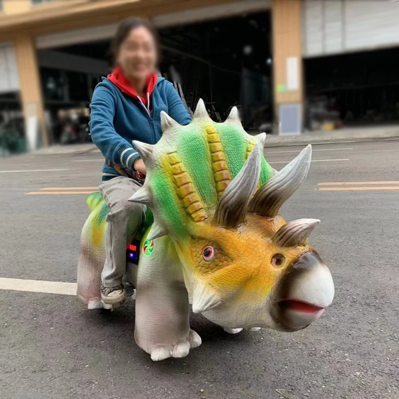 Battery Motorized Kids Plush Dinosaur Walking Riding Electric Ride on Animal Toy Dinosaur Costume Support 1pc