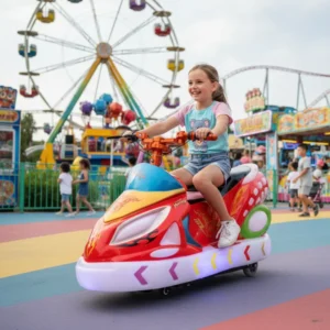 Battery Operated Indoor Outdoor Bumper Cars Ride on Electric Car with LED Light Child and Adult Steel Frame