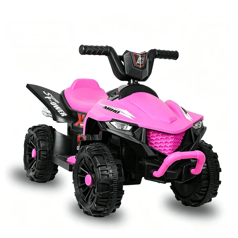 Battery-Powered Four-Wheel Ride-On ATV for 2 to 5 Year Olds Unisex Plastic Baby Car