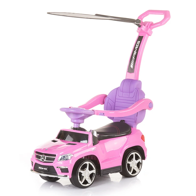 Battery Powered Four Wheels Baby Ride on Push Along Sliding Toy Car with Canopy