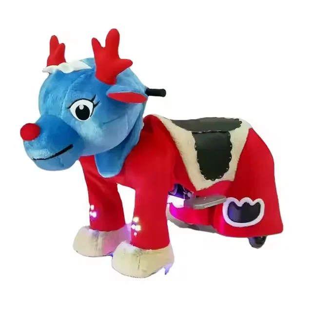 Battery Powered Plush Walking Animal Ride on Toy for Kids Entertainment for Shopping Malls and Parks