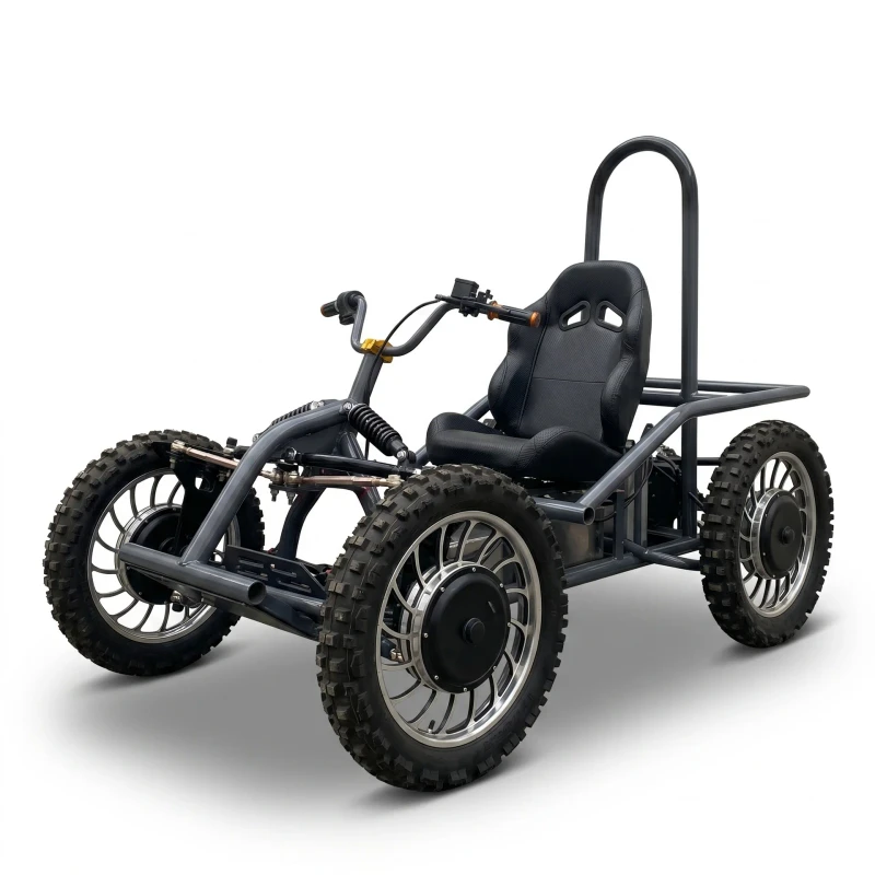 Beach Mountain Off Road Electric Four Wheel Drive Go Kart 16 Inch Wheels 8000W 200kg Load 72v130ah GO KART